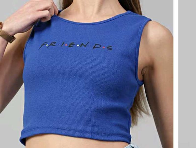SHEIN Friends Crop Top