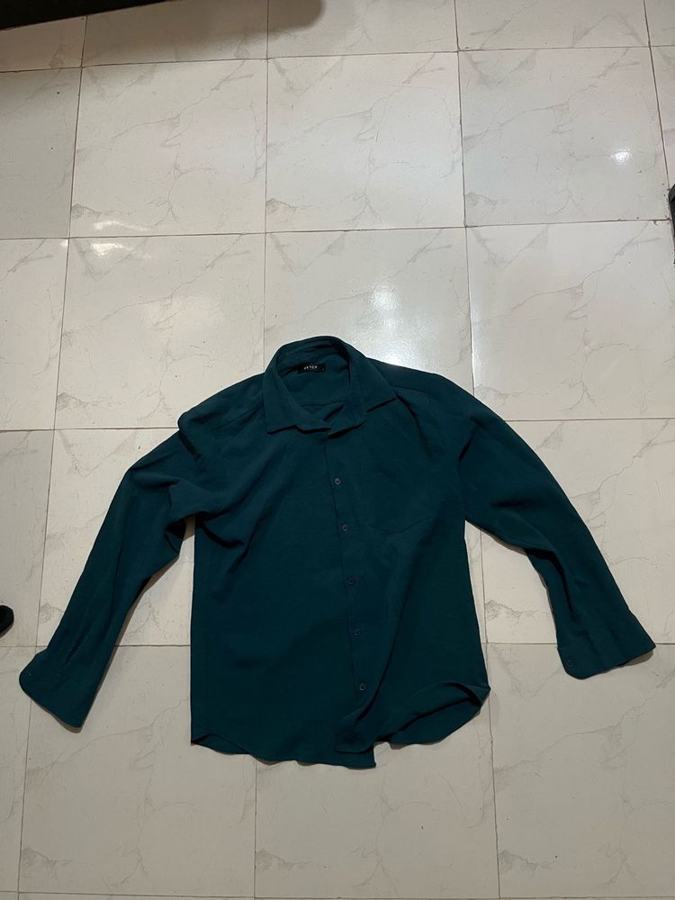 textured olive green premium Shirt