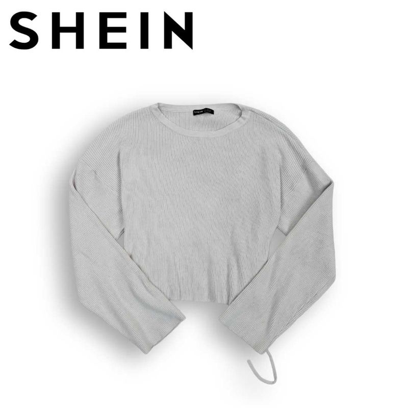 SHEIN Gray Cropped Sweater