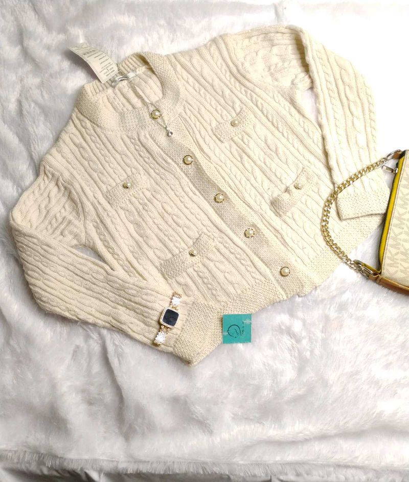 🥀Heavy Cream Knit Cardigan🥀