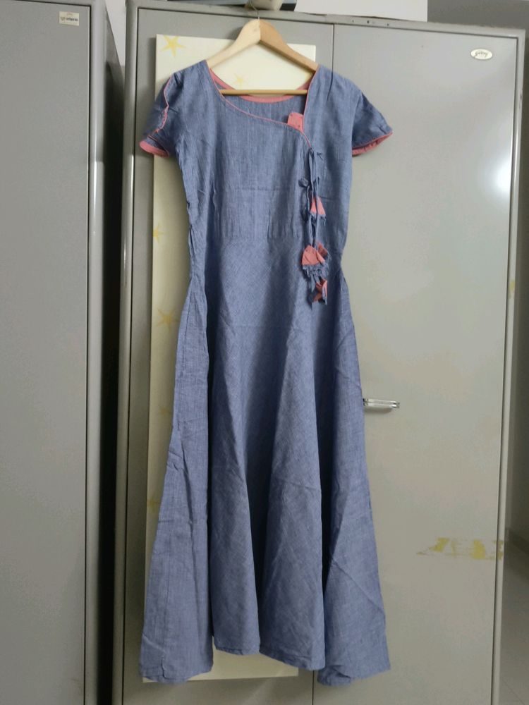 A Line Long Floor Length Dress Cum Kurta.