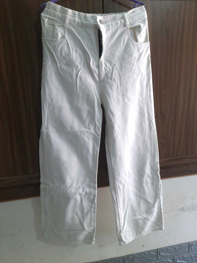 White Wide Leg Jeans