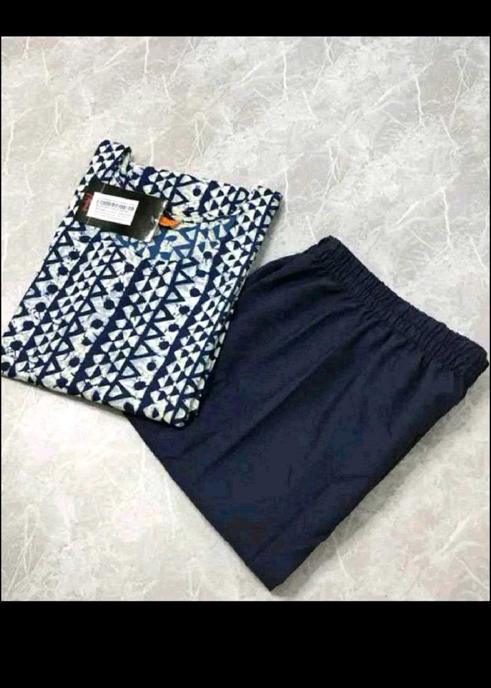 Printed Top &amp; Pants Set