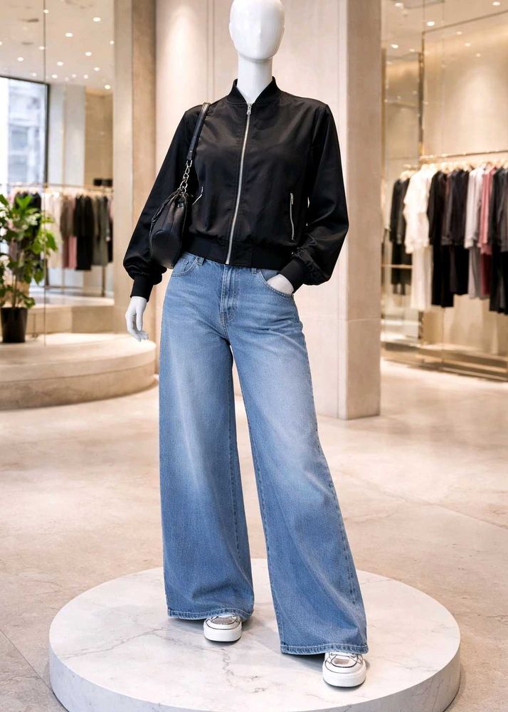 Stylish Black Bomber Jacket