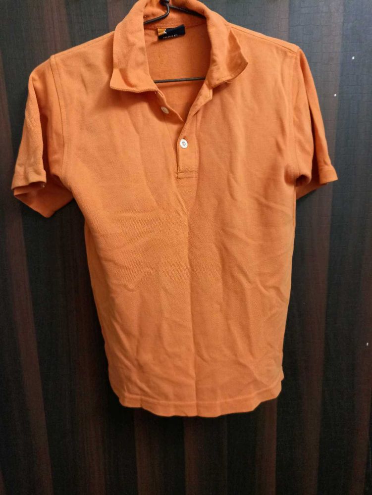Boys Orange Polo T-Shirt