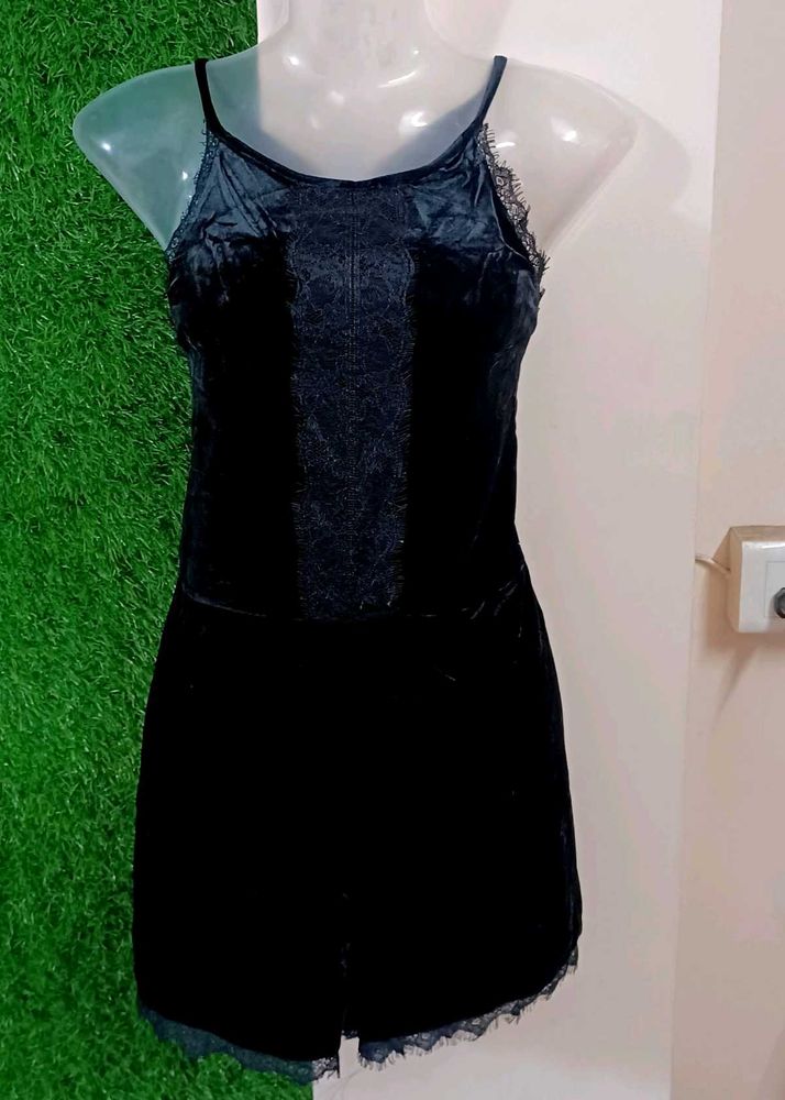 Imported Velvet Playsuit