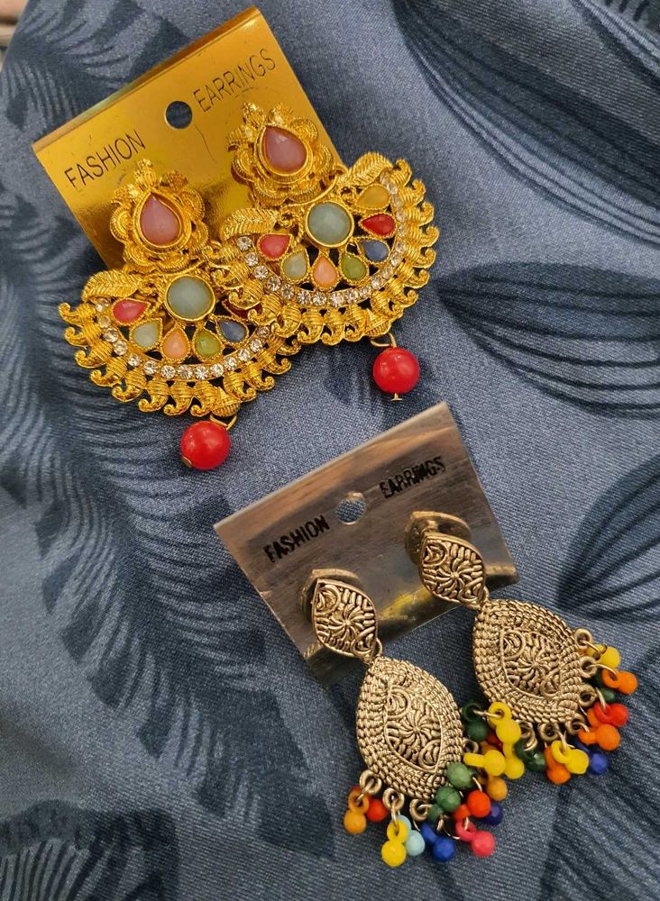🎀❤️Combo of 2 Multicoloured Earrings❤️🎀