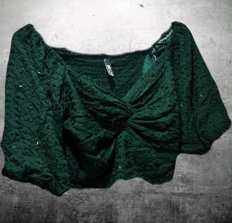 Indo-western Party Wear Crop Top