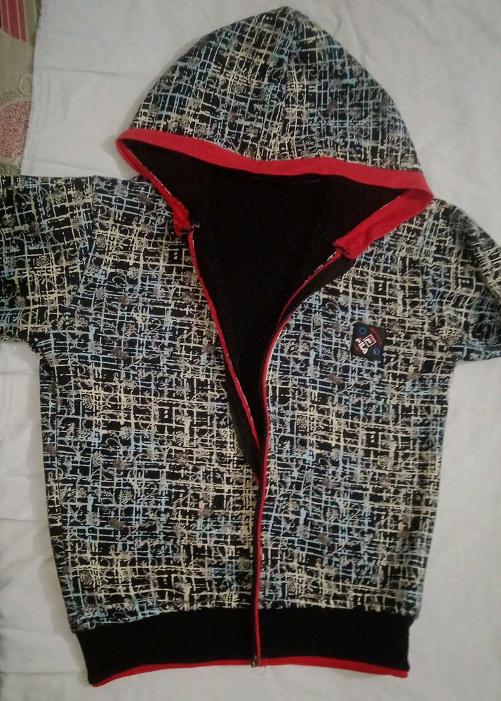 Patterned Hoodie Jacket