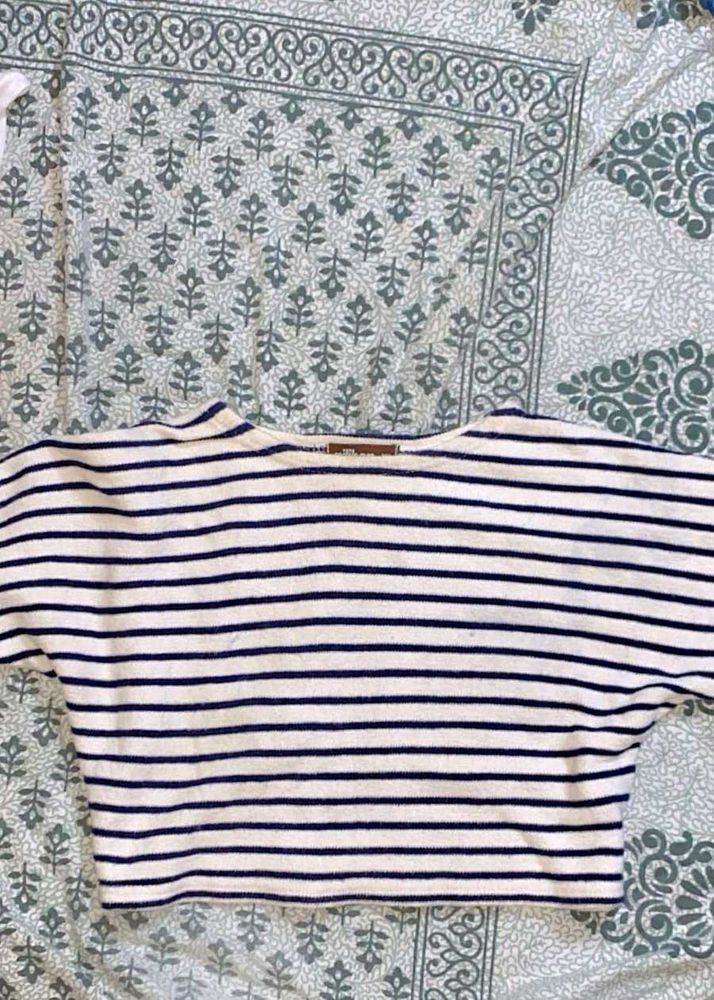 Striped Cropped Top