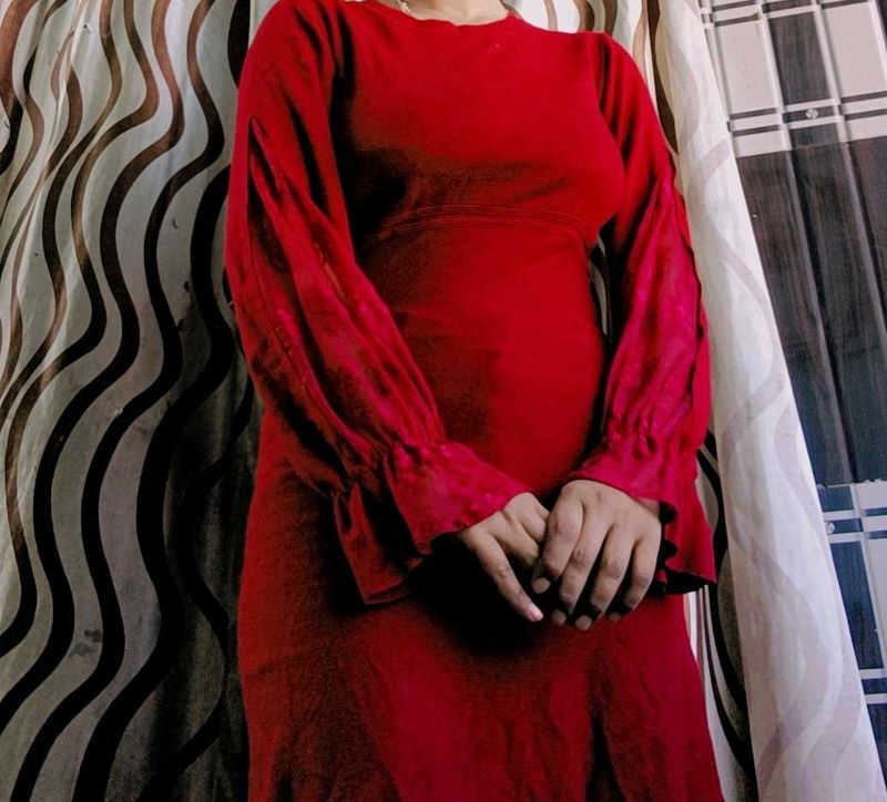 Elegant Maroon Dress