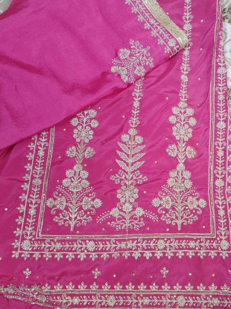 Beautiful Embroidered Crepe Suit