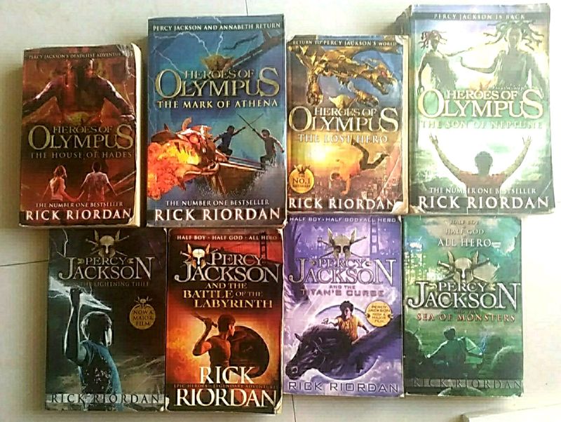 Percy Jackson 4 Books + Heros Of Olypus Set..