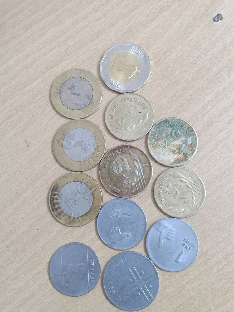 Few Coins Of Rs. 20, 10, 2 And 1