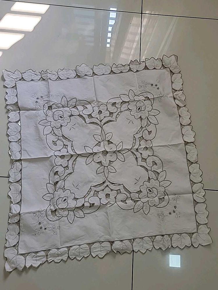 Floral Embroidered Table Cover