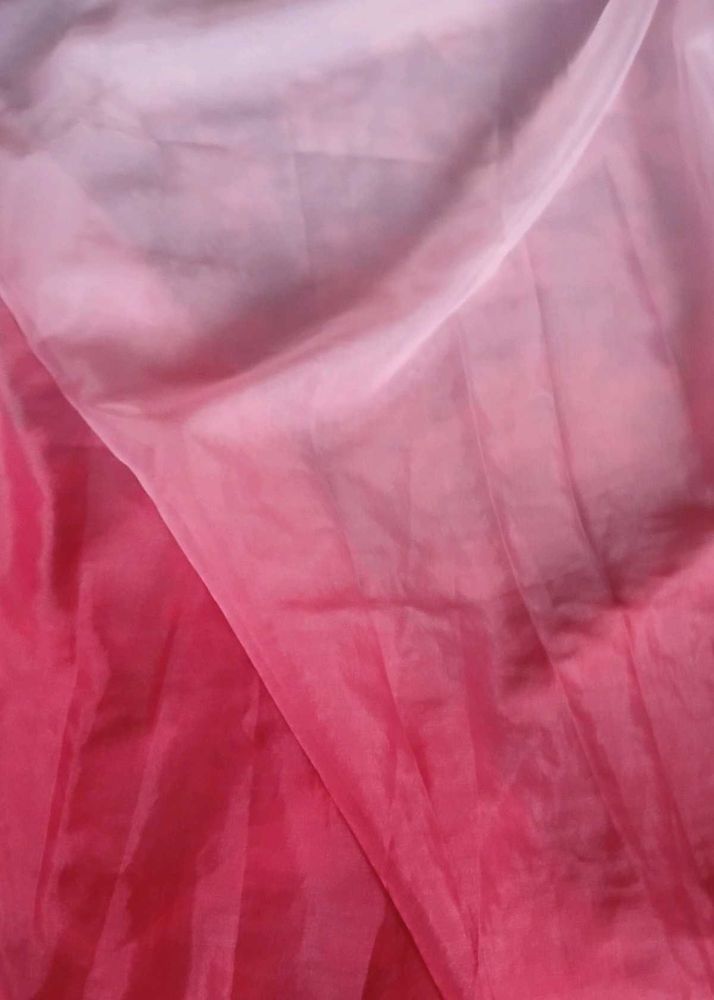 Ombre Dual Tone Organza Saree Without Blouse
