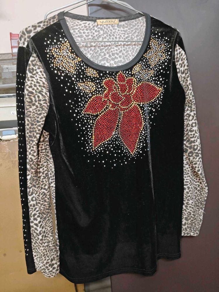 Chic Velvet Partywear Top – Bust Size 38