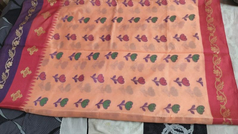 eeBeutiful Saree Pure Cotton Blouse Ready To Wear