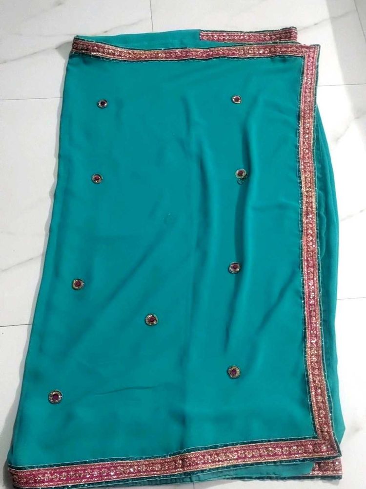 Synthetic Saree With BLOUSE