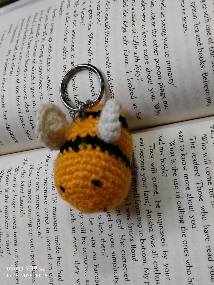 Crochet Bee Keychain