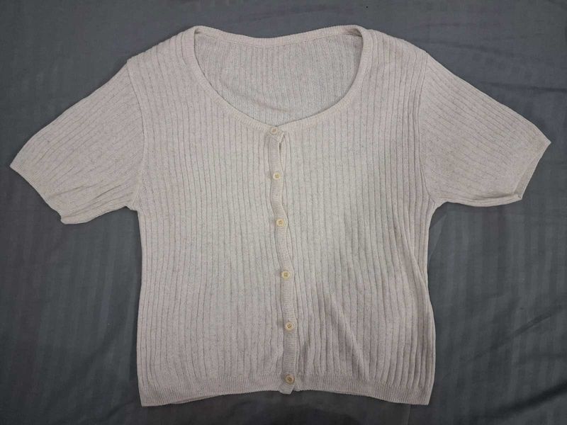 Cute Button-Front Top
