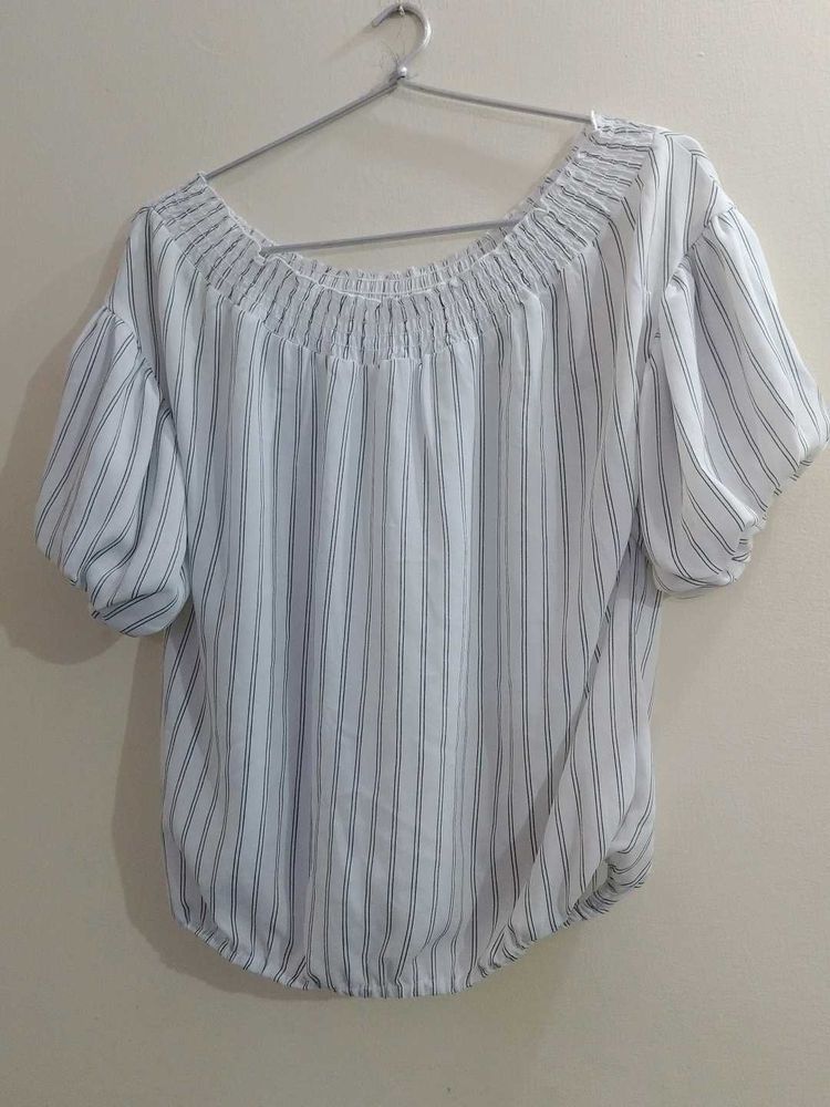 Striped Off-Shoulder Top