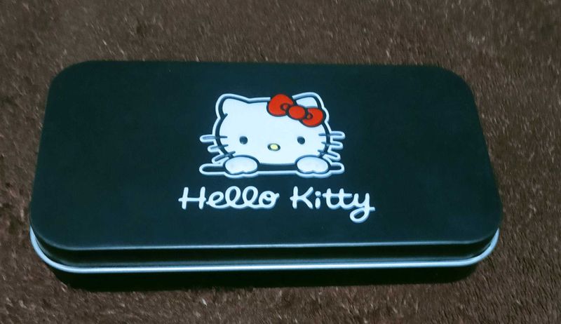 Hello Kitty Black Tin Box