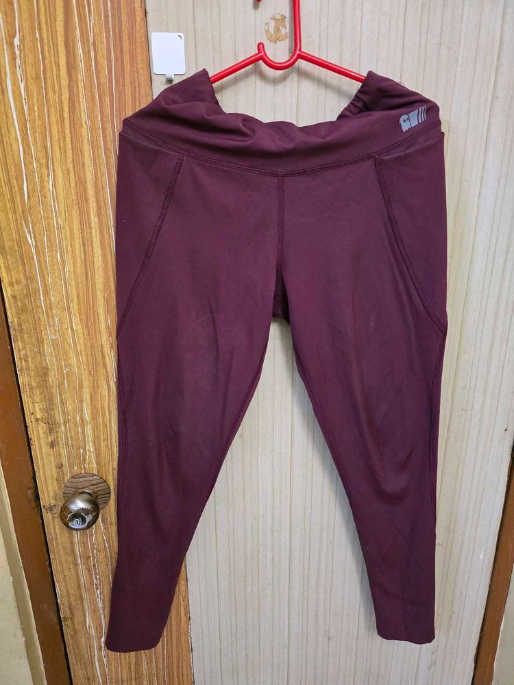 Souled Store Maroon Tights