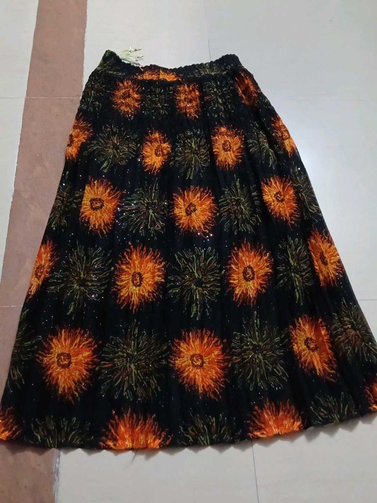 Floral Print Maxi Skirt