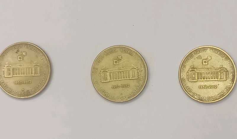 5 Rupees Rare Coins 3 Set With Different Mint