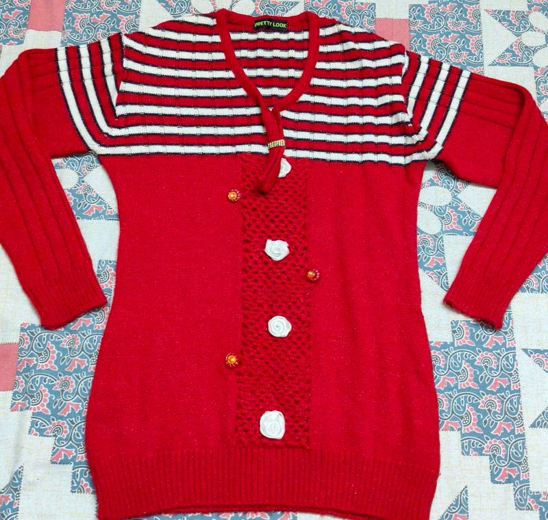 Red Knit sweater ❤️