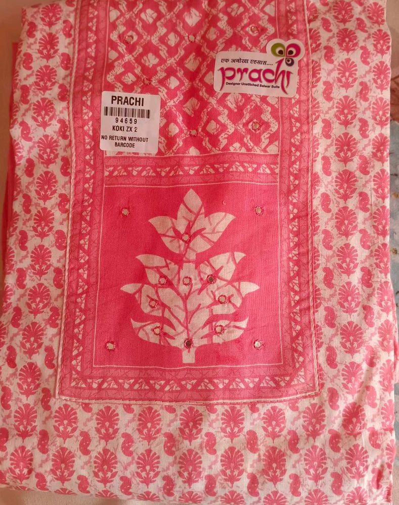 Prachi Pink &amp; White Salwar Kameez