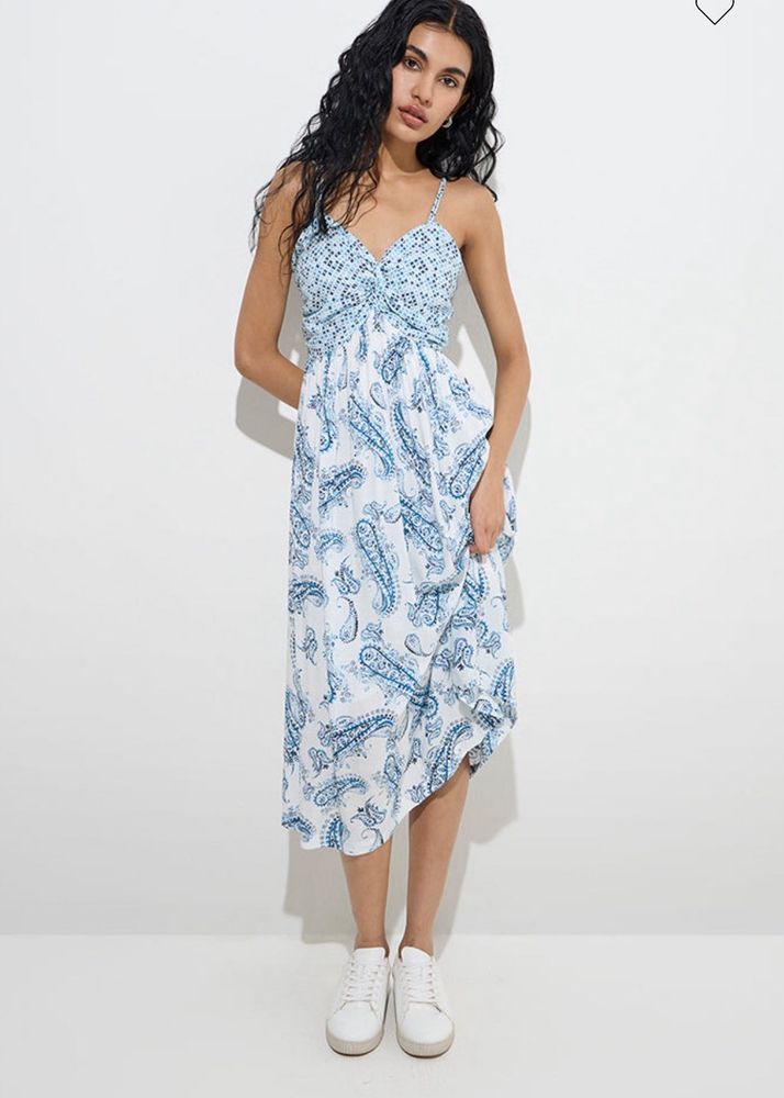 🆕 “Bombay Paisley” Blue Prints Cotton Gown Set