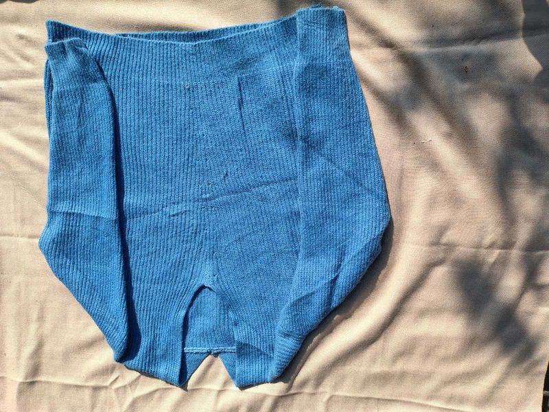 Vintage Blue Knit Shorts