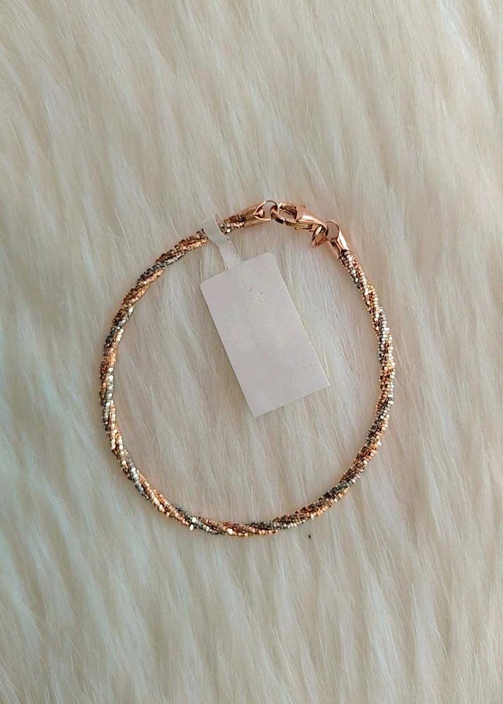 925 Elegant Twisted Bracelet Wth Hallmark