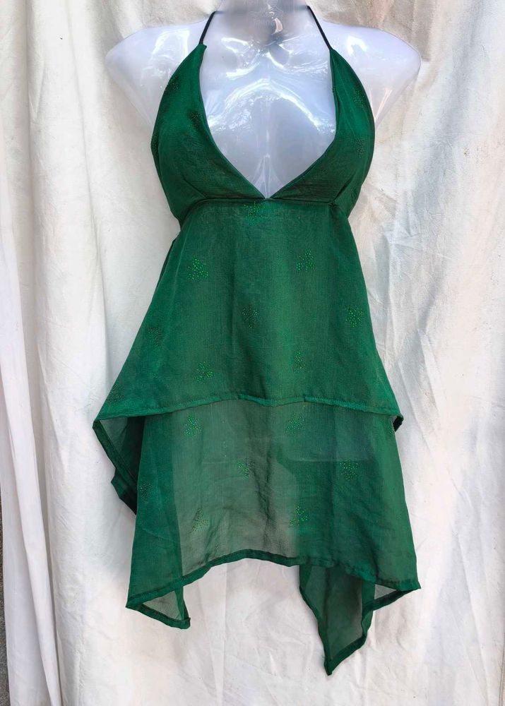 Green Halter Dress