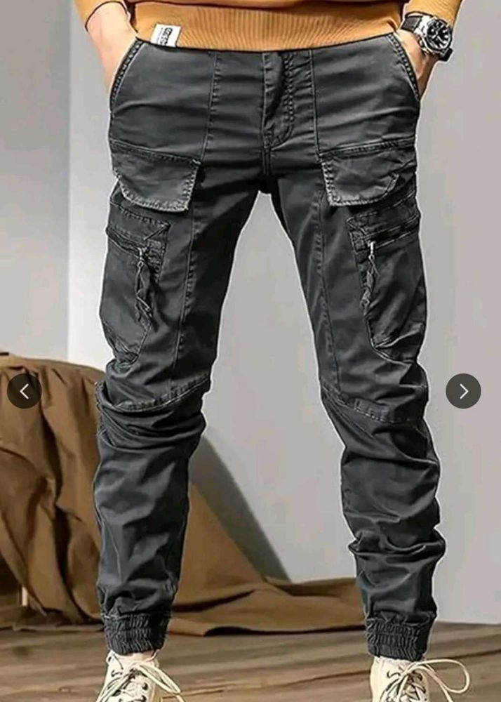 Stylish Grey Cargo Pants