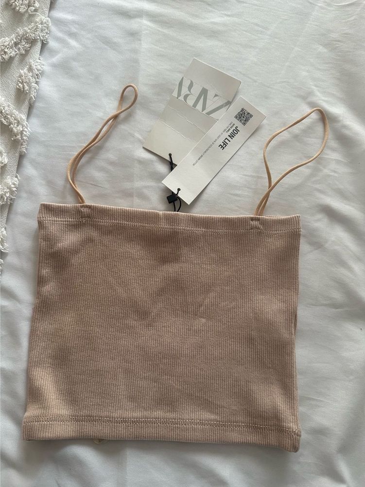 NWT Zara Ribbed Crop Top