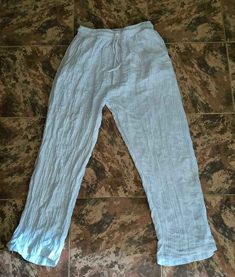 White linen pants