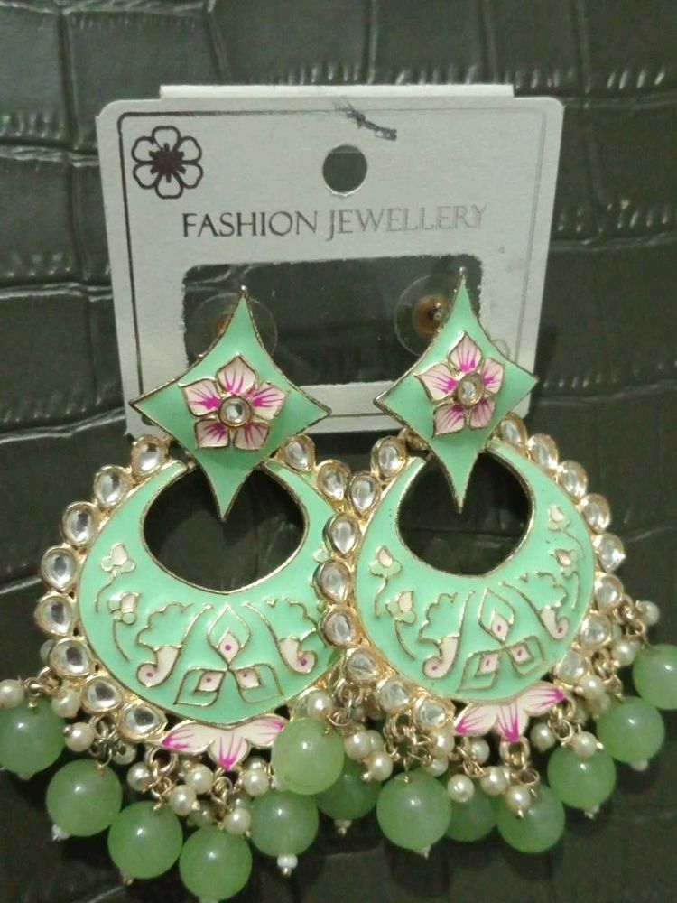 Mint Green Fashion Earrings