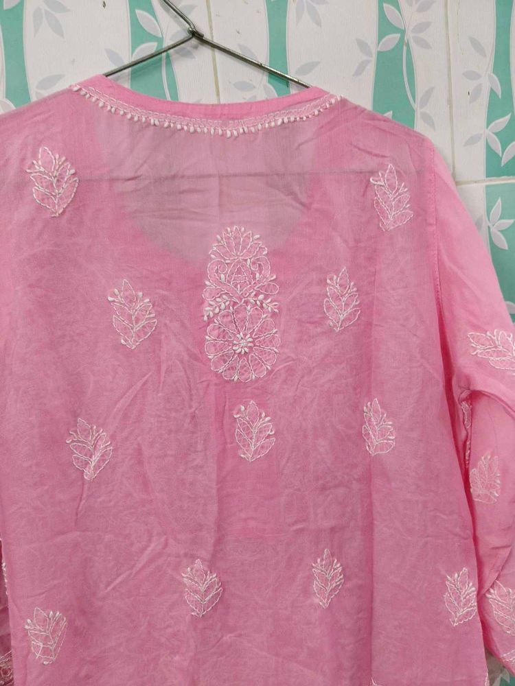 Pink Embroidered Kurta - Gently Used