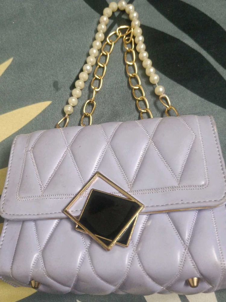 Quilted Clutch with Chain