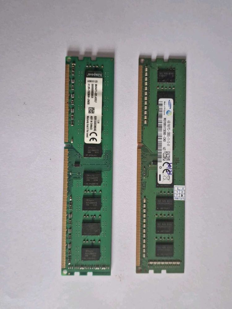 Kingston &amp; Samsung DDR3 RAM Sticks 4gb+4gb