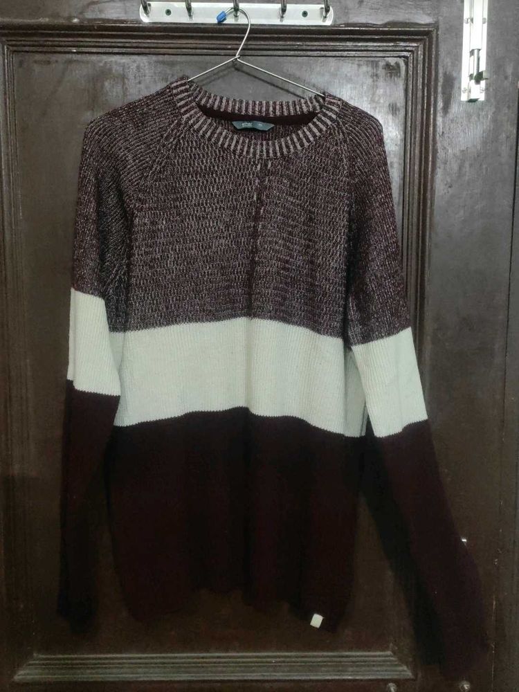 Color Block Pullover Sweater