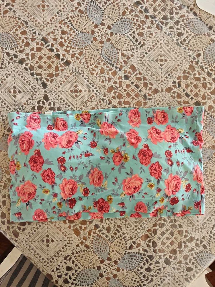 Floral Padded Bandeau Tube Top