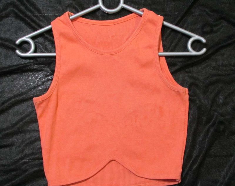 Cute Coral Crop Top
