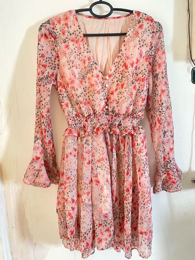 Floral Print Mini Dress