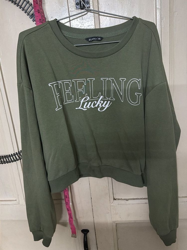 Green 'Feeling Lucky' Sweatshirt