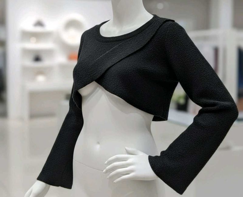 🌼Chic Black Cropped Bolero🌼