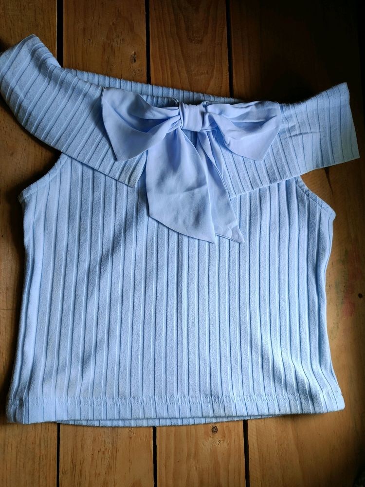Blue Crop top